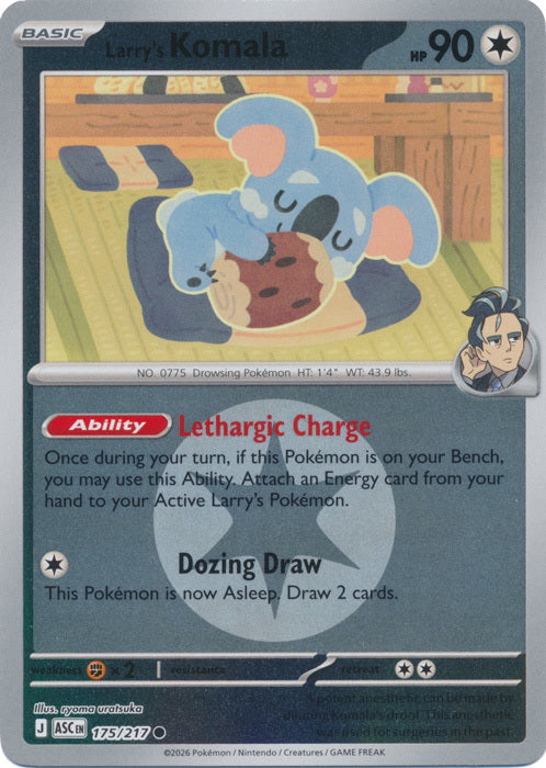 Ascended Heroes Larry’s Komala #175/217 Reverse Holo